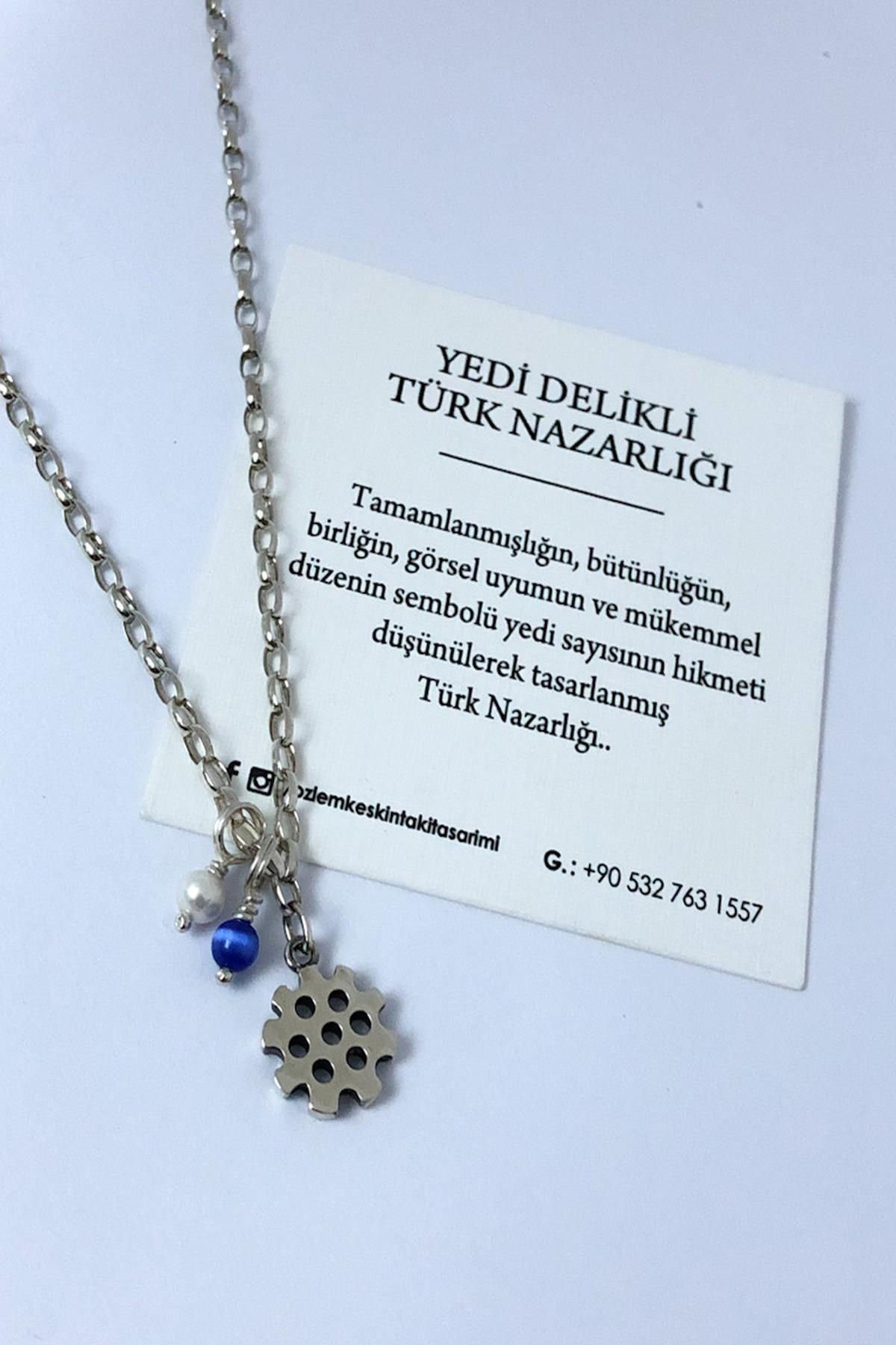 Yedi Delikli Türk Nazarlığı Halhal