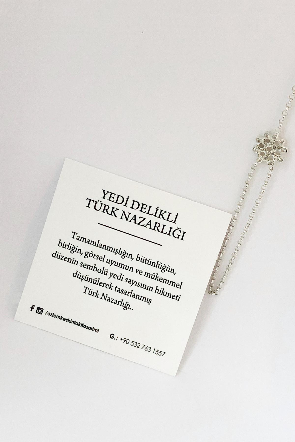 Yedi Delikli Türk Nazarlığı Taşlı Şahmeran