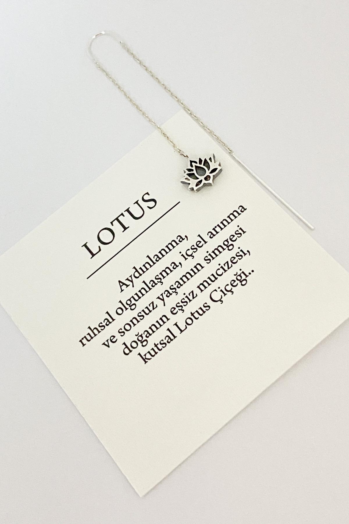 Lotus Zincirli Küpe