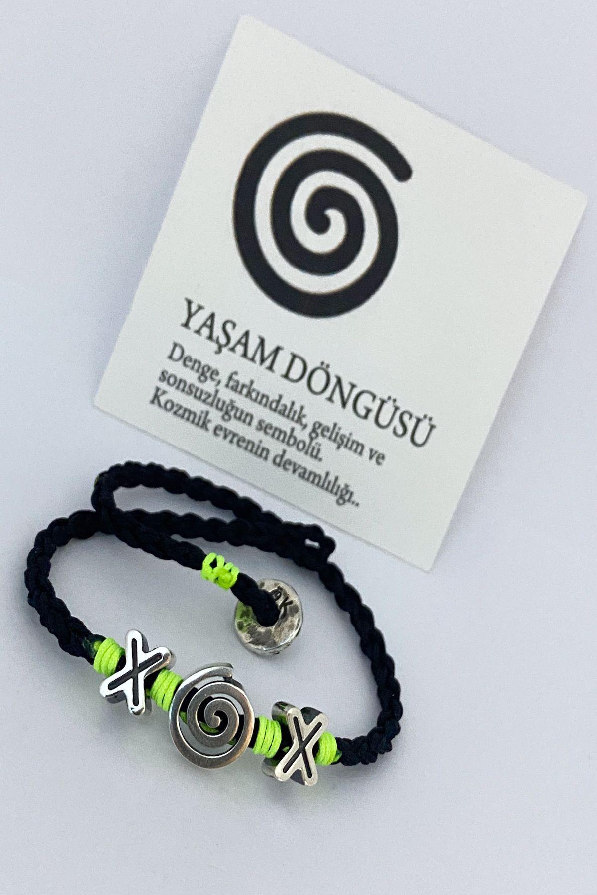 Yaşam Döngüsü XoX Siyah İpli Çıtır Bileklik