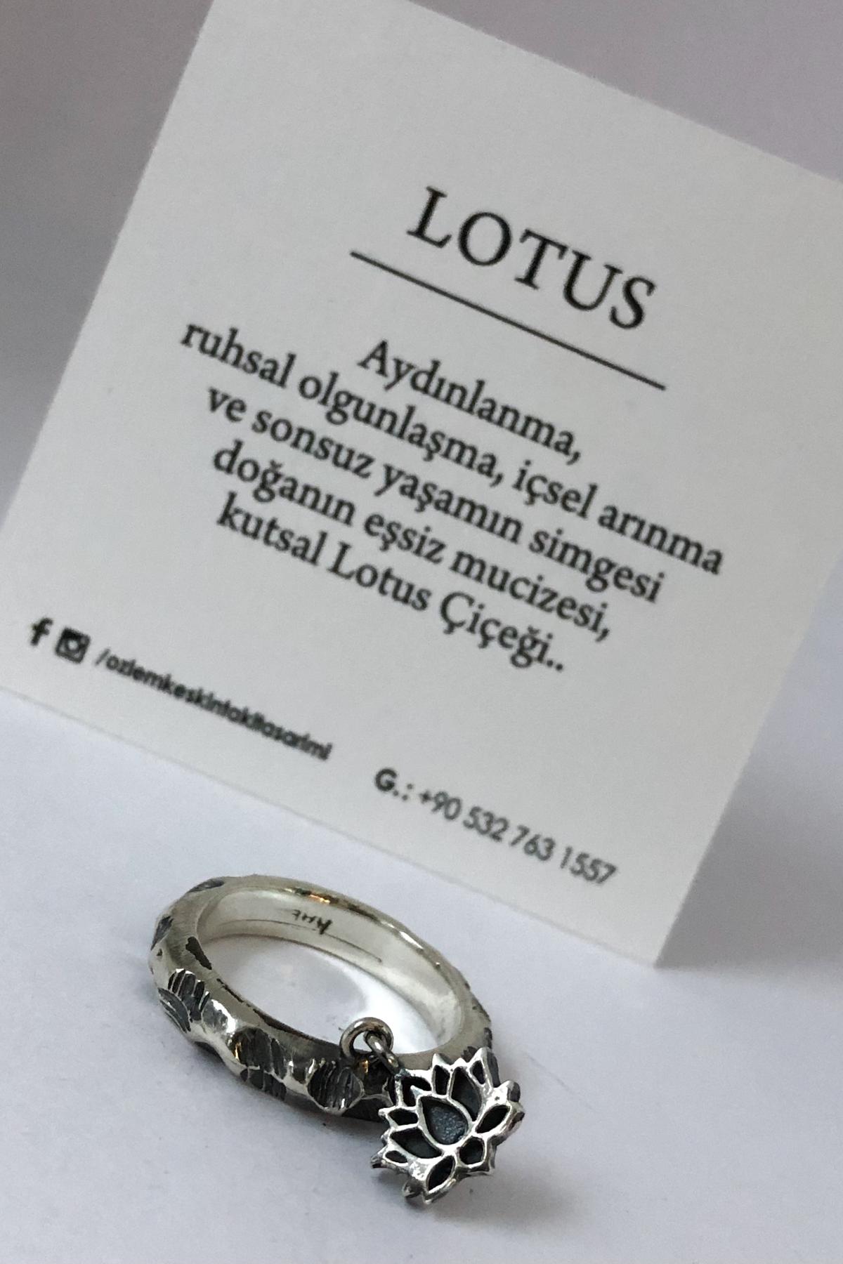 Lotus Dövmeli Alyans Yüzük