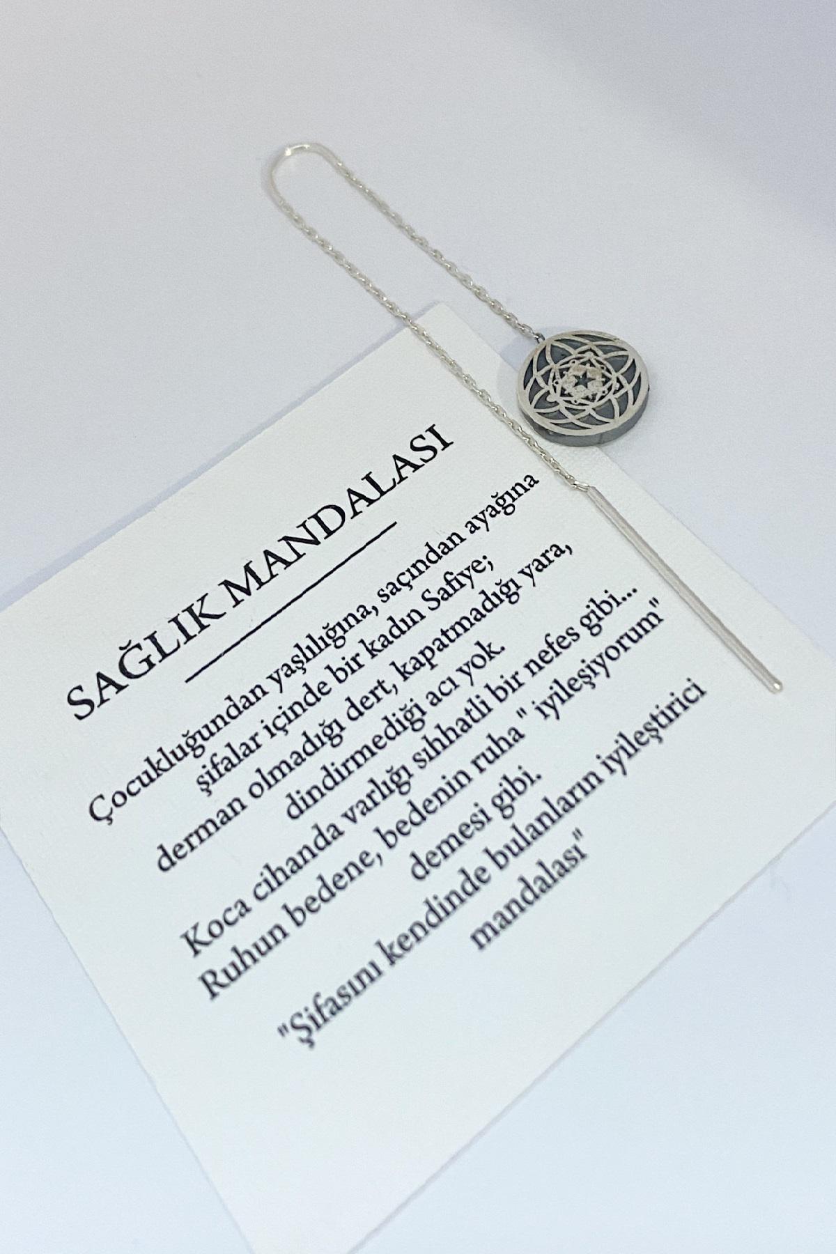 Sağlık Mandalası Zincirli Küpe